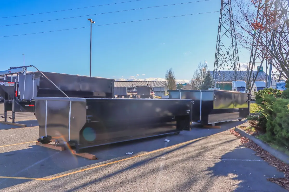 Roll-off dumpster ready for waste disposal at job site for 15 Yard Dumpster Rental in Pleasure Point